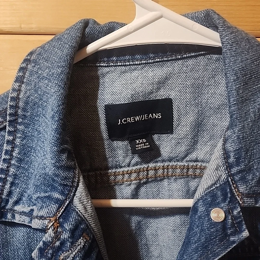 Womens J.Crew Factory Jean Jacket Classic Blue Size XXS Layering